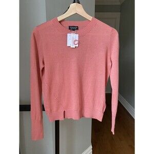 Topshop Knitted Crew Neck Sweater In Pink Size 4 US